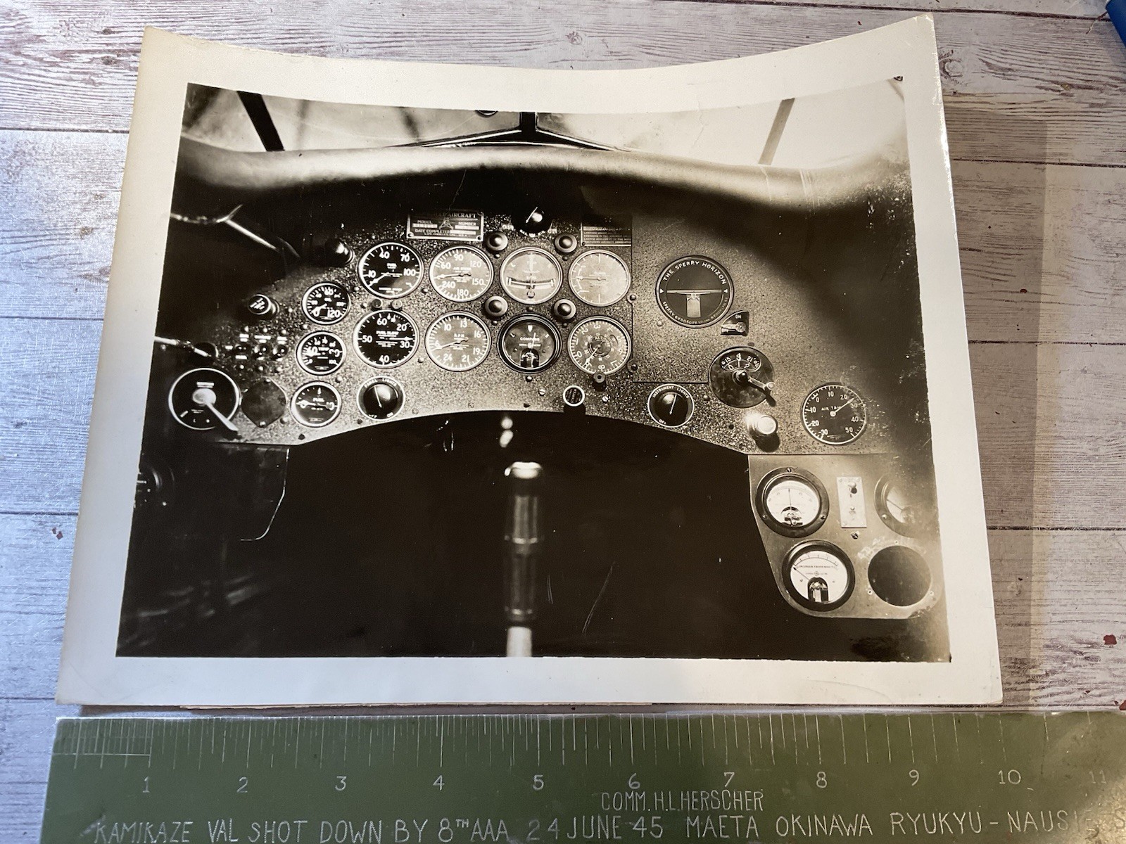 1931 PRESS PHOTO INSTRUMENT PANEL CHARLES LINDBERGH LOCKHEED SIRIUS AIRPLANE