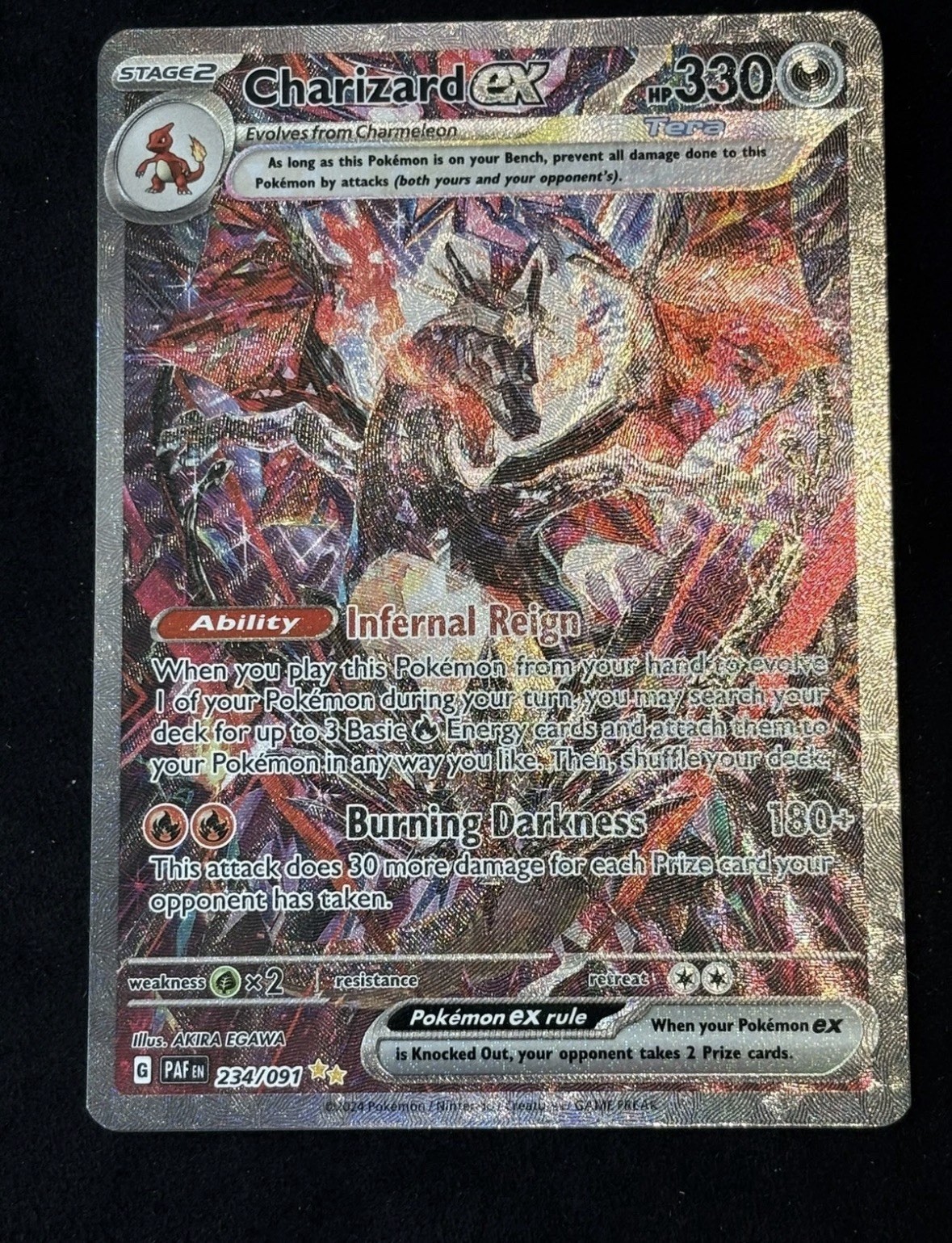 Pokémon TCG Paldean Fates Charizard EX Card 234/091 Special Illustration Rare