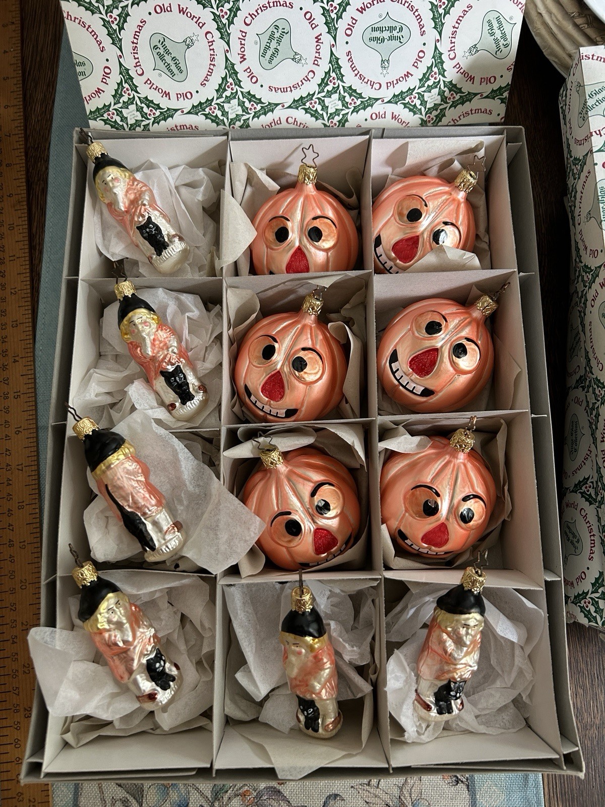 RARE  Pre 2001 Old World Christmas /Inge Glass German Halloween Ornaments