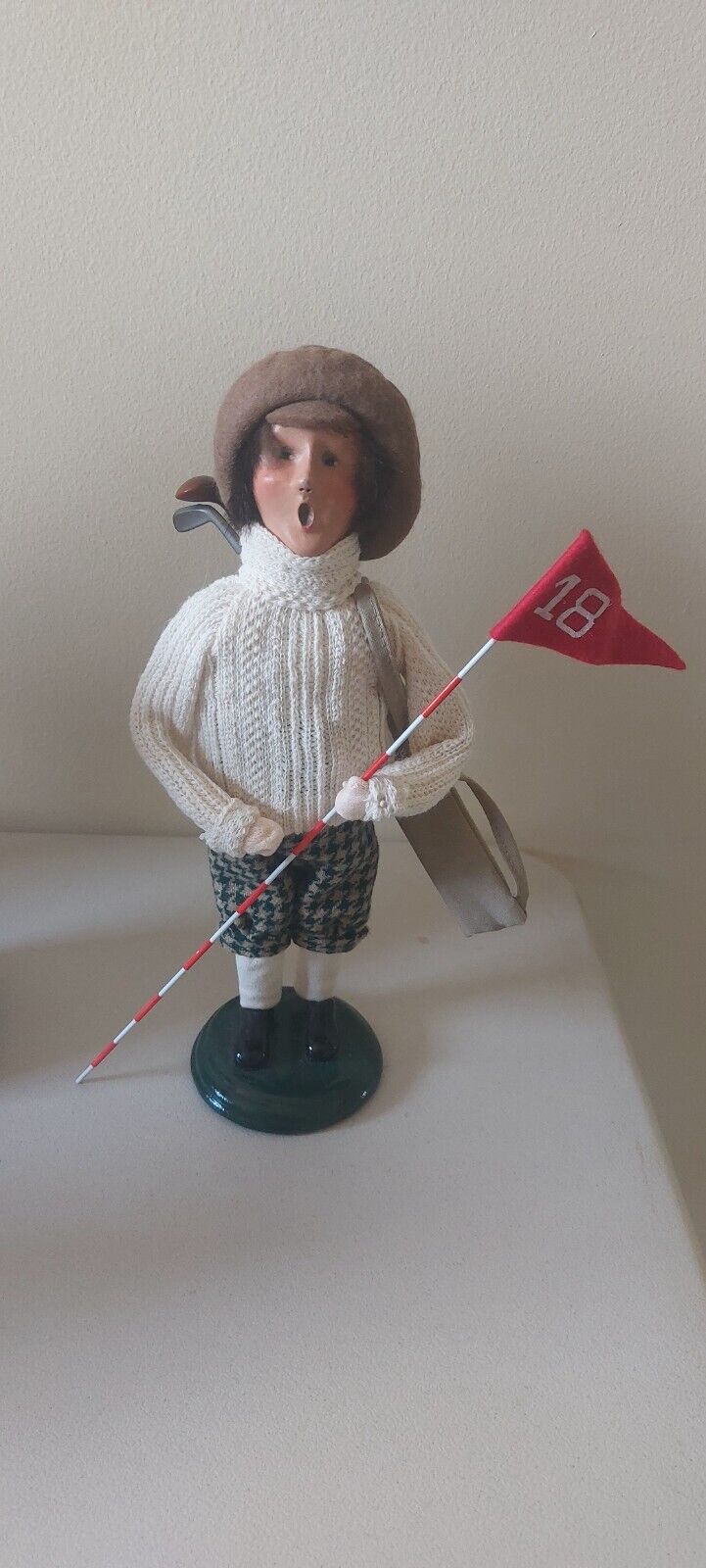 Byers Choice Caroler Golfer Boy Figurine - SUPER RARE