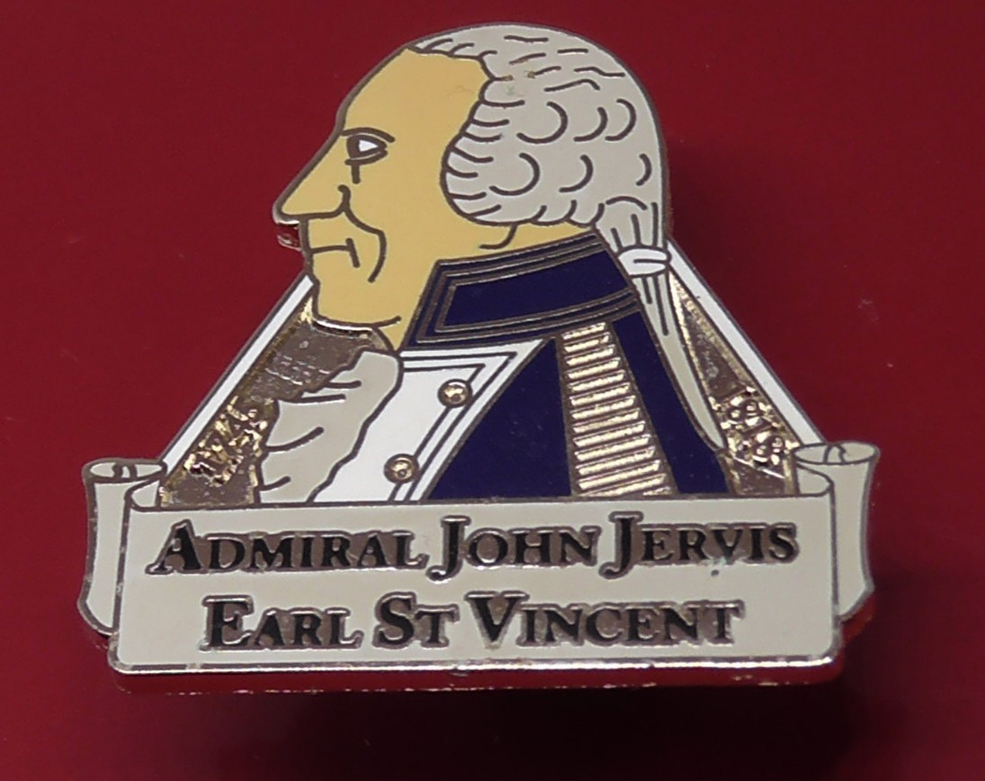 Danbury Mint Horatio Nelson Pin Badge Admiral John Jervis Earl St Vincent Naval
