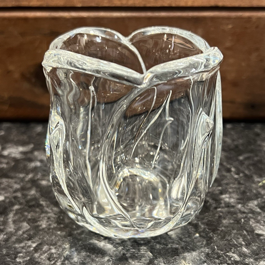 VTG Tulip Shaped Glass Candleholder VTG Tulip Shaped Glass Candleholder