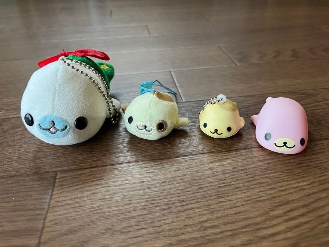 Mamegoma 2000s Plush Doll Set Mascot Keyring Christmas Y2K San-X Heisei Retro