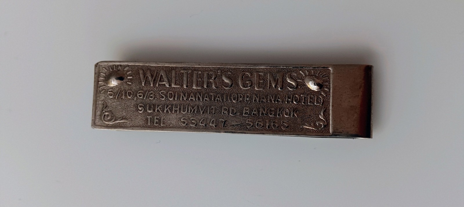 Rare Vintage Walters Gems Bangkok Thailand Money Clip
