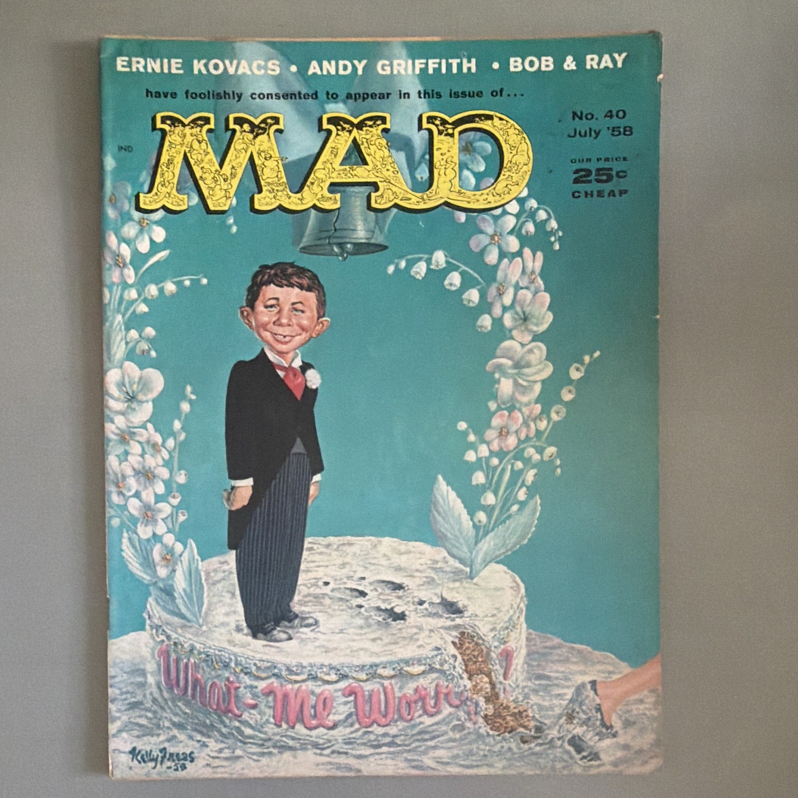 MAD MAGAZINE ISSUE No. 40 JULY 1958 ERNIE KOVACS ANDY GRIFFITH ILLUSTRATED