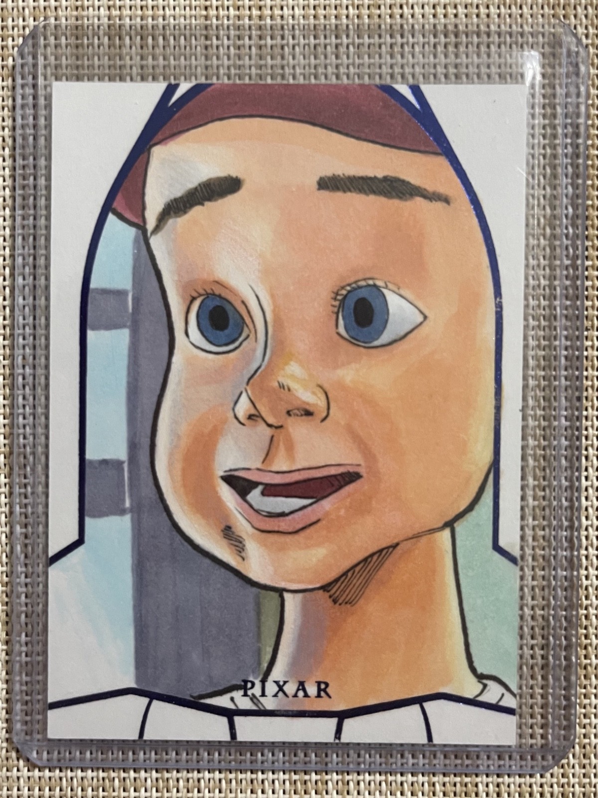 2025 Topps 30 Years Of Toy Story ANDY ARTIST SKETCH 1/1 Tom Amici Pixar