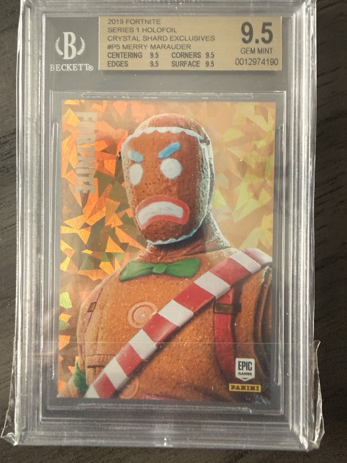 Panini Fortnite 2019 Series 1 Crystal Shard #P5 Merry Marauder BGS 9.5 = PSA 10