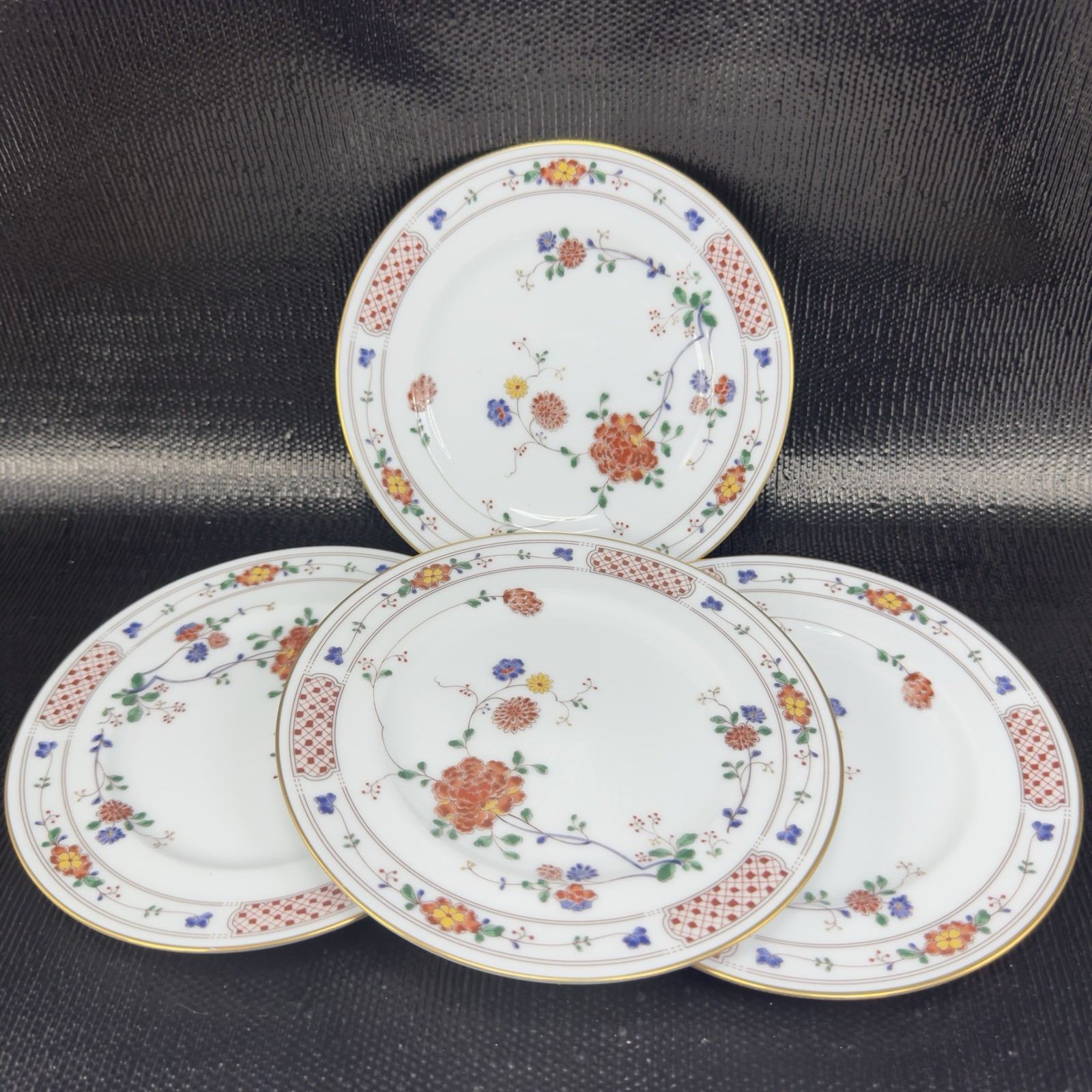 Noritake Ireland Nanking Fine Porcelain Dish Plate Set 4 Dishes Plates 6inch W