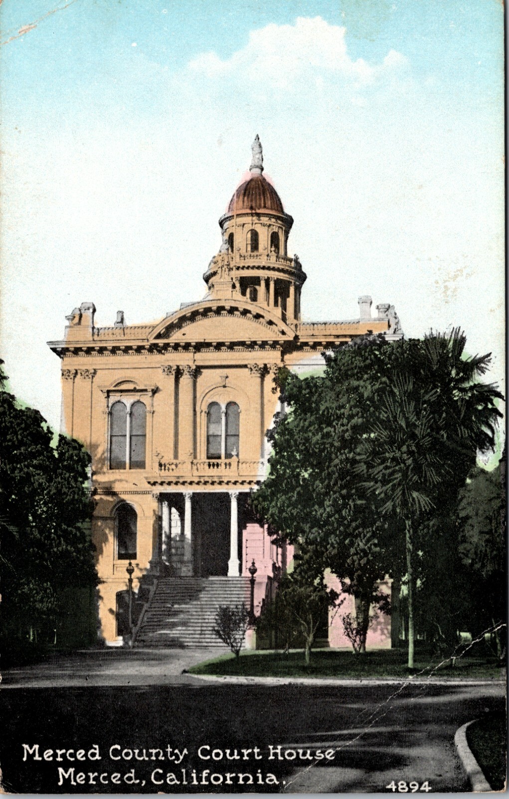 Merced County Court House CA California Pacific Novelty Publisher postcard P18