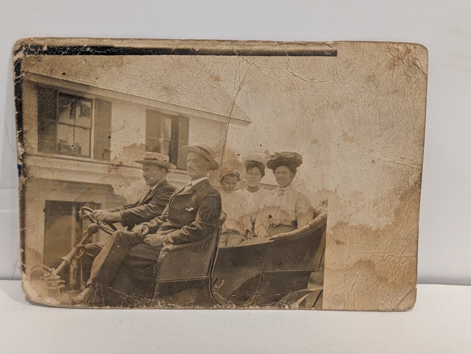 Antique 1904 Cadillac Rear Entrance Tonneau Automobile Car RPPC Photo Postcard