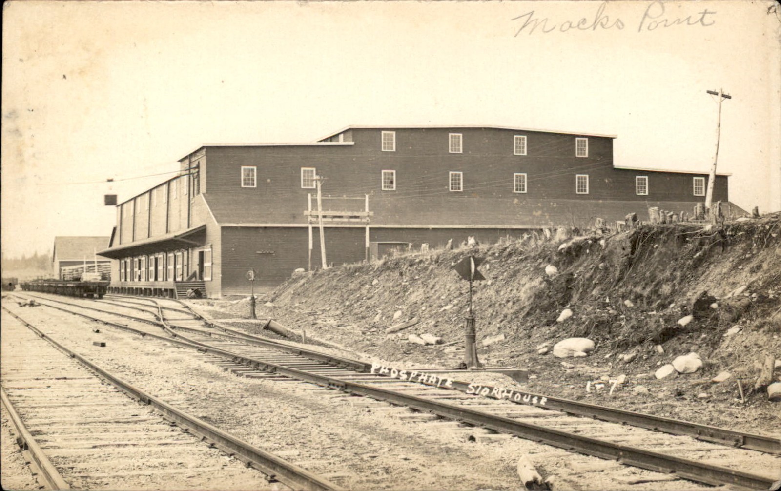 Macks Point Searsport Maine ME Phosphate Store House c1910 RPPC Postcard bhn