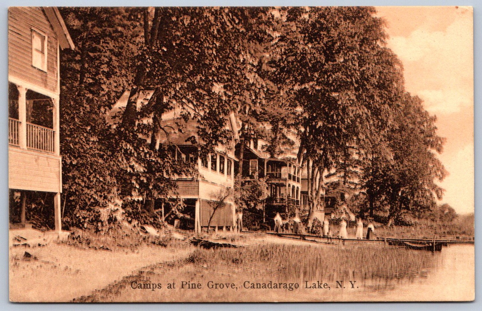 K32/ Canandaigua Lake New York Postcard c10 Camps Pine Grove Cottage 997