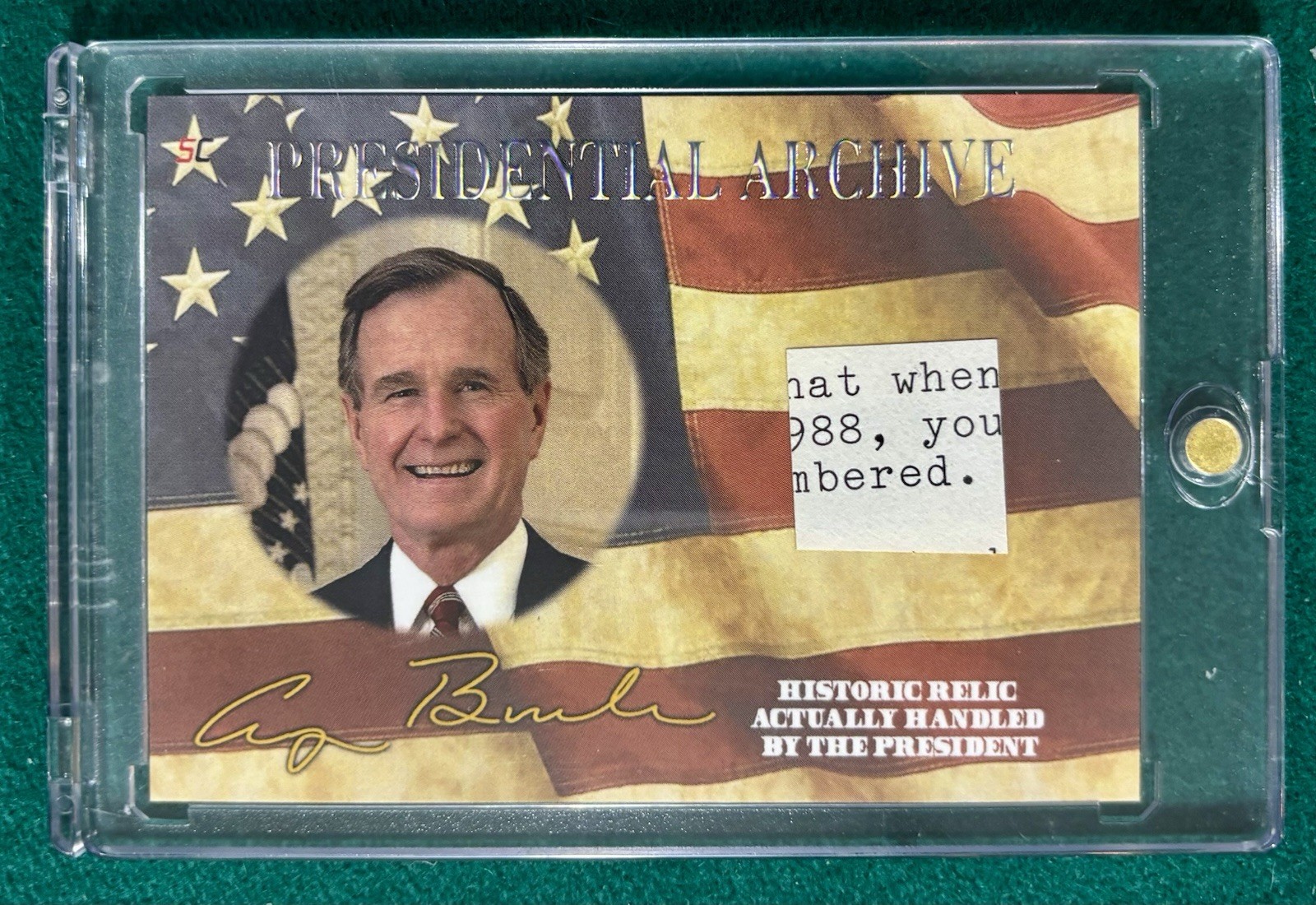 2020 A Word From POTUS George HW Bush Historic Relic Handled By The President 2020 A Word From POTUS George HW Bush Historic Relic Handled By The President