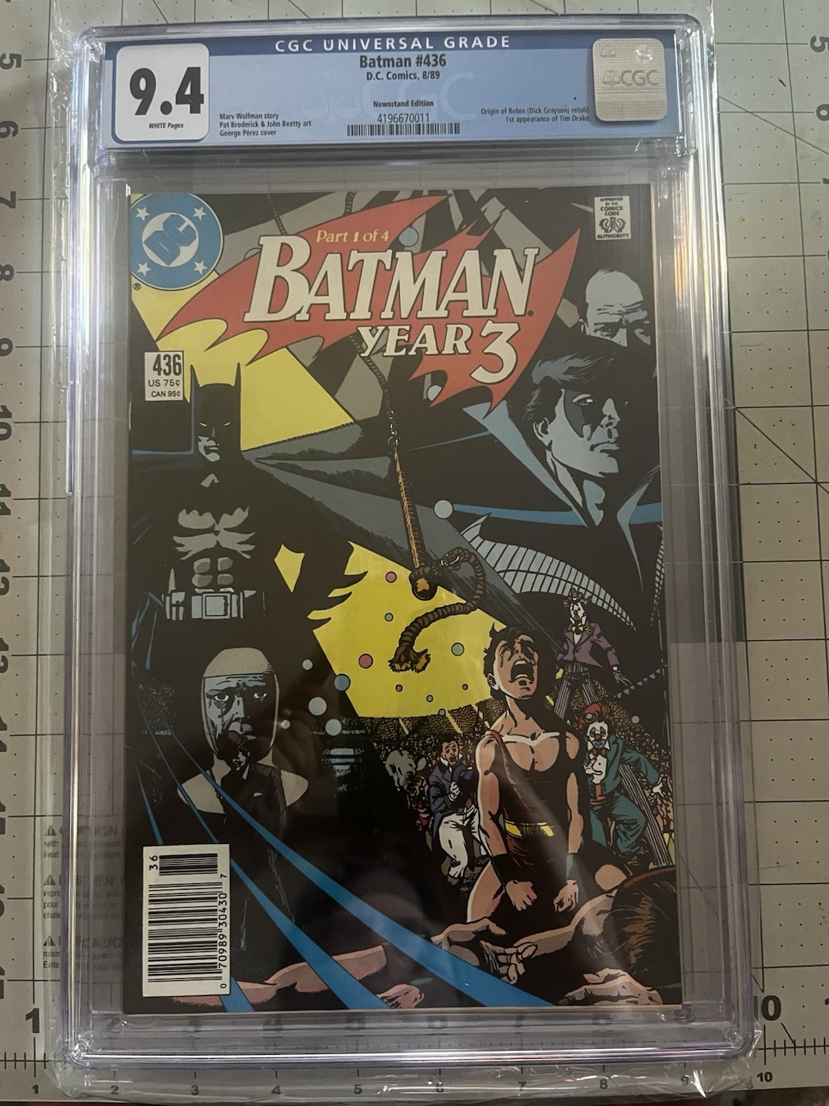 Batman #436 (1989) First Full Appearance of Tim Drake, Newsstand Edition 9.4 Batman #436 (1989) First Full Appearance of Tim Drake, Newsstand Edition 9.4