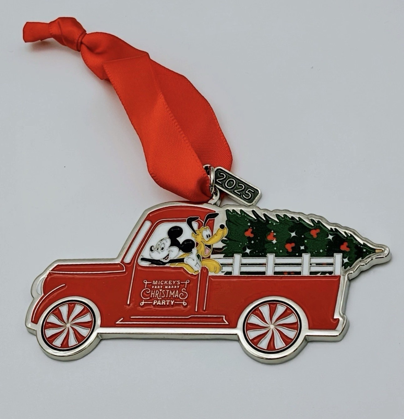 2025 Disney World Mickey's Very Merry Christmas Party Ornament Pluto Red Truck 2025 Disney World Mickey's Very Merry Christmas Party Ornament Pluto Red Truck