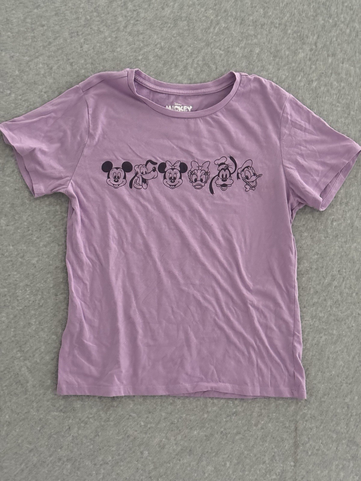 Disney Mickey Mouse And Friends Pink Women’s T Shirt Character Heads Size Medium
