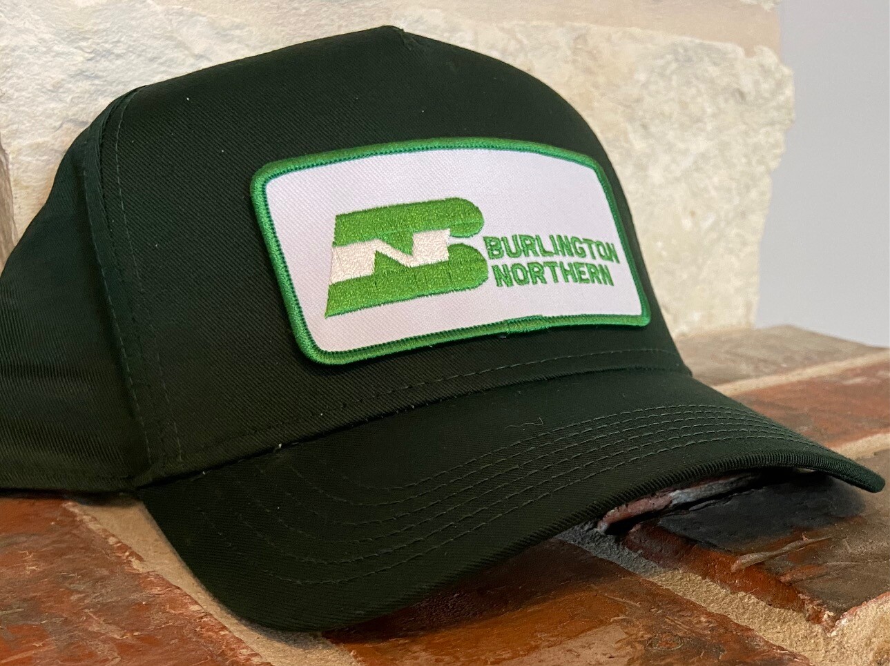 Cap / Hat- (Dk Green) BURLINGTON NORTHERN (BN) Railroad- #12739- NEW