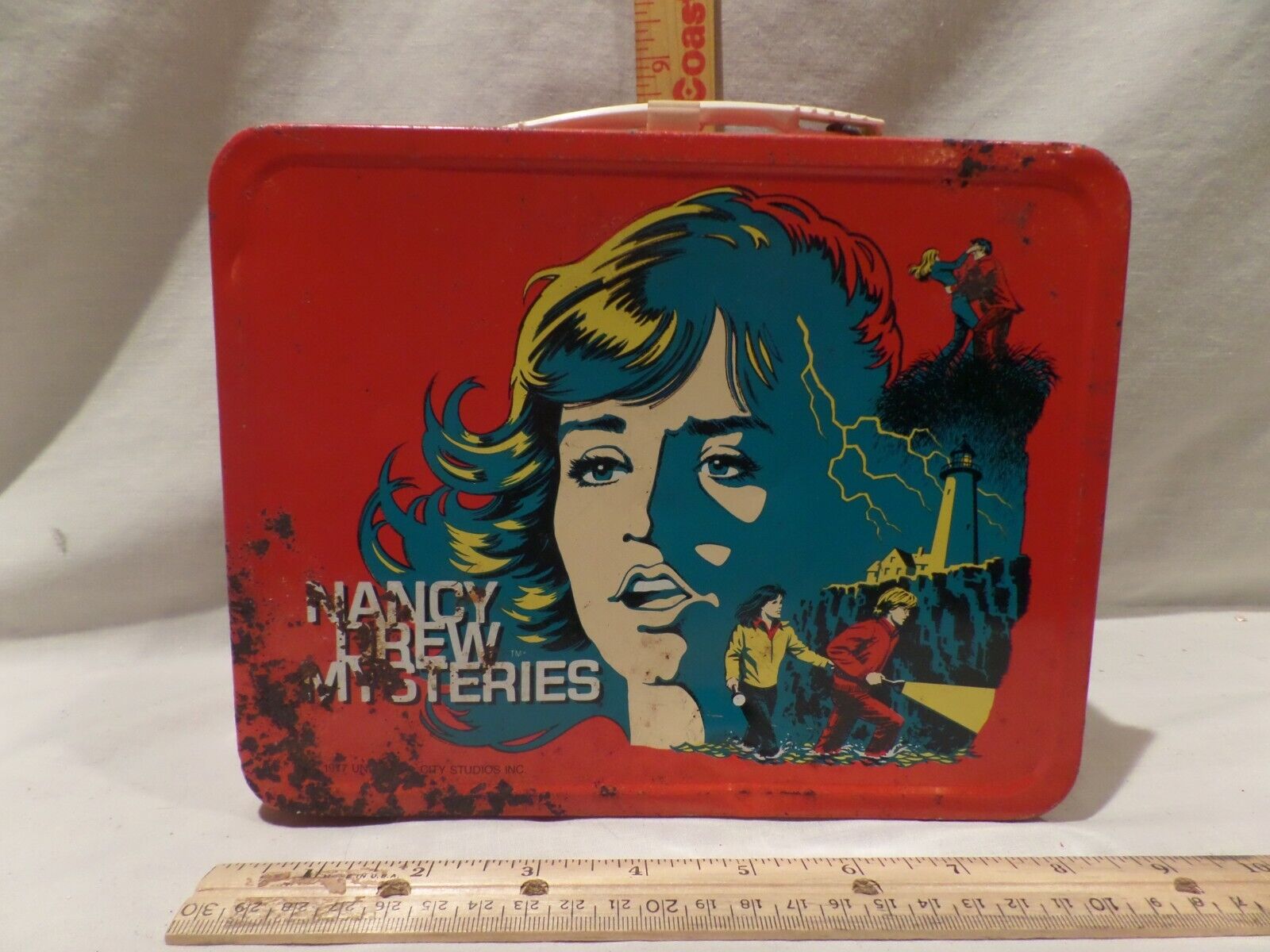 VTG Nancy Drew Mysteries 1977 Metal Lunch Box by Thermos NO THERMOS
