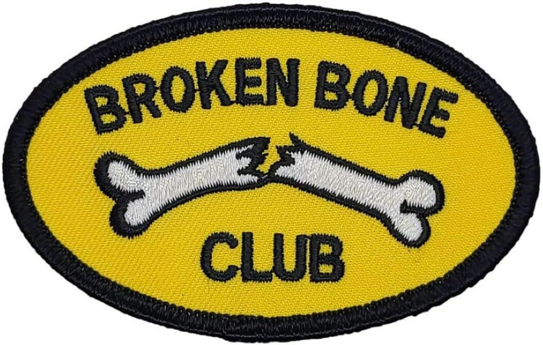 Broken Bone Club Embroidered Biker Patch | Iron on or Sew on 3.25