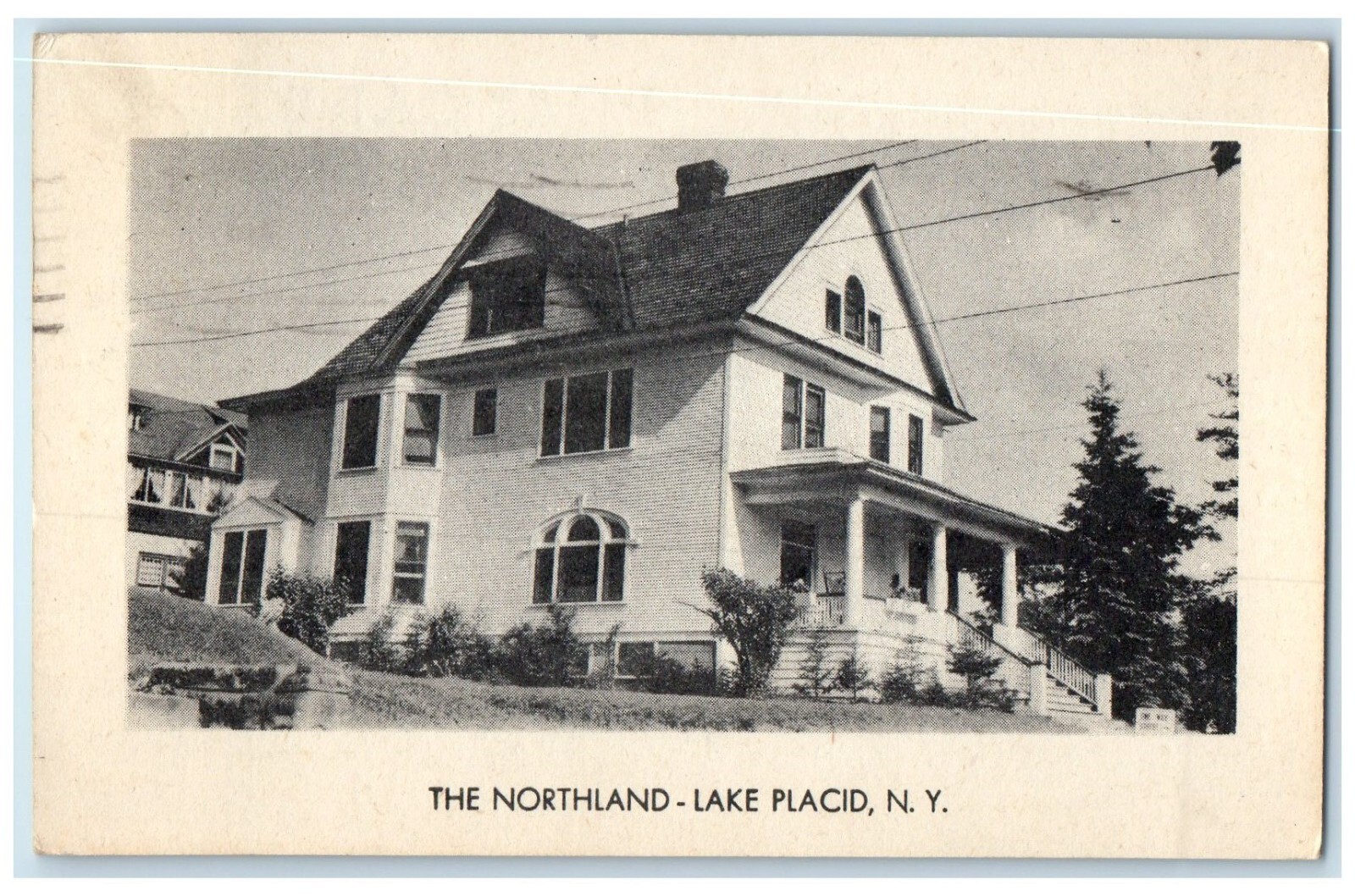 1948 Northland Exterior View House Lake Placid New York Vintage Antique Postcard 1948 Northland Exterior View House Lake Placid New York Vintage Antique Postcard