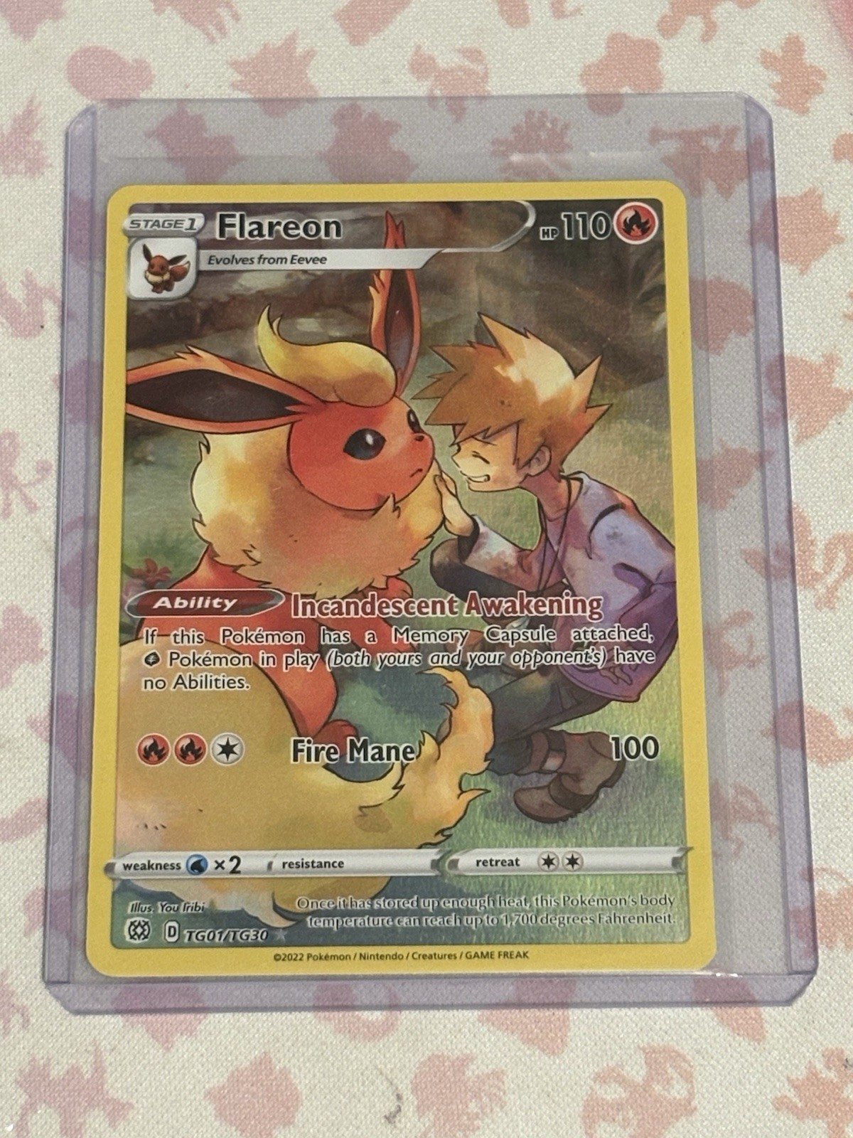 Pokémon TCG Flareon TG01/TG30 Trainer Gallery Card Brilliant Stars