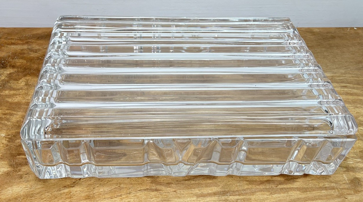 💥Tiffany & Co. ATLAS Roman Numerals Crystal Trinket Box Damaged