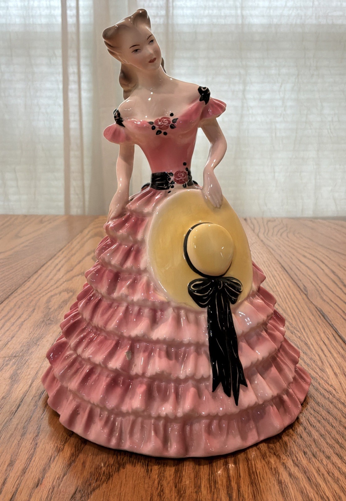 Vtg GOLDSCHEIDER EVERLAST USA Southern Belle Porcelain Figurine 8” MINT COND.