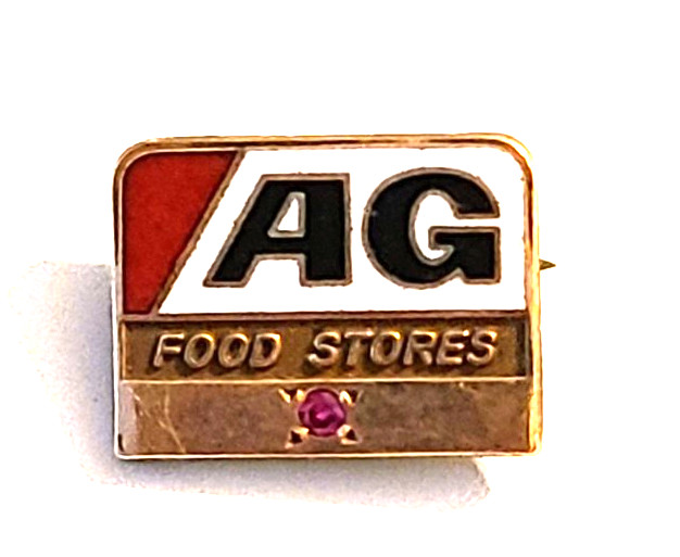 Vintage AG Food Stores Employee Service Award Pin Rare