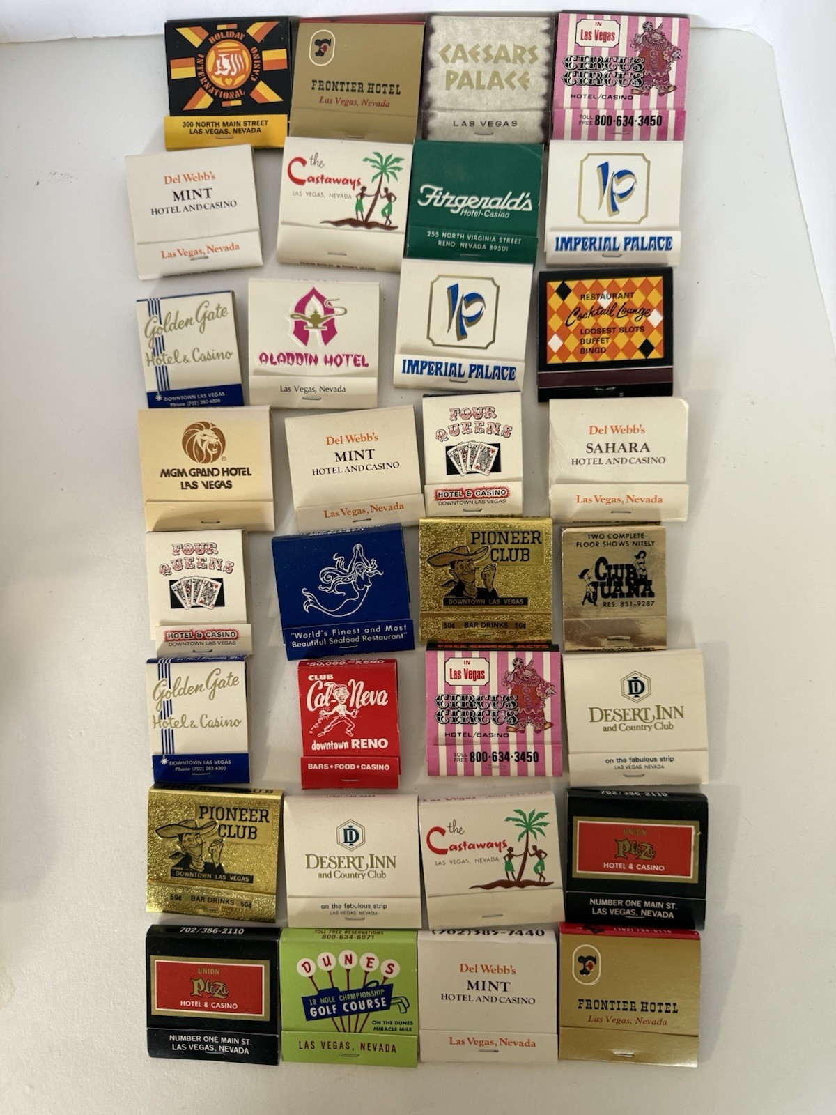 Vintage-New-Unstruck Las Vegas Casinos Matchbooks-Lot 48-Some Closed/Demolished