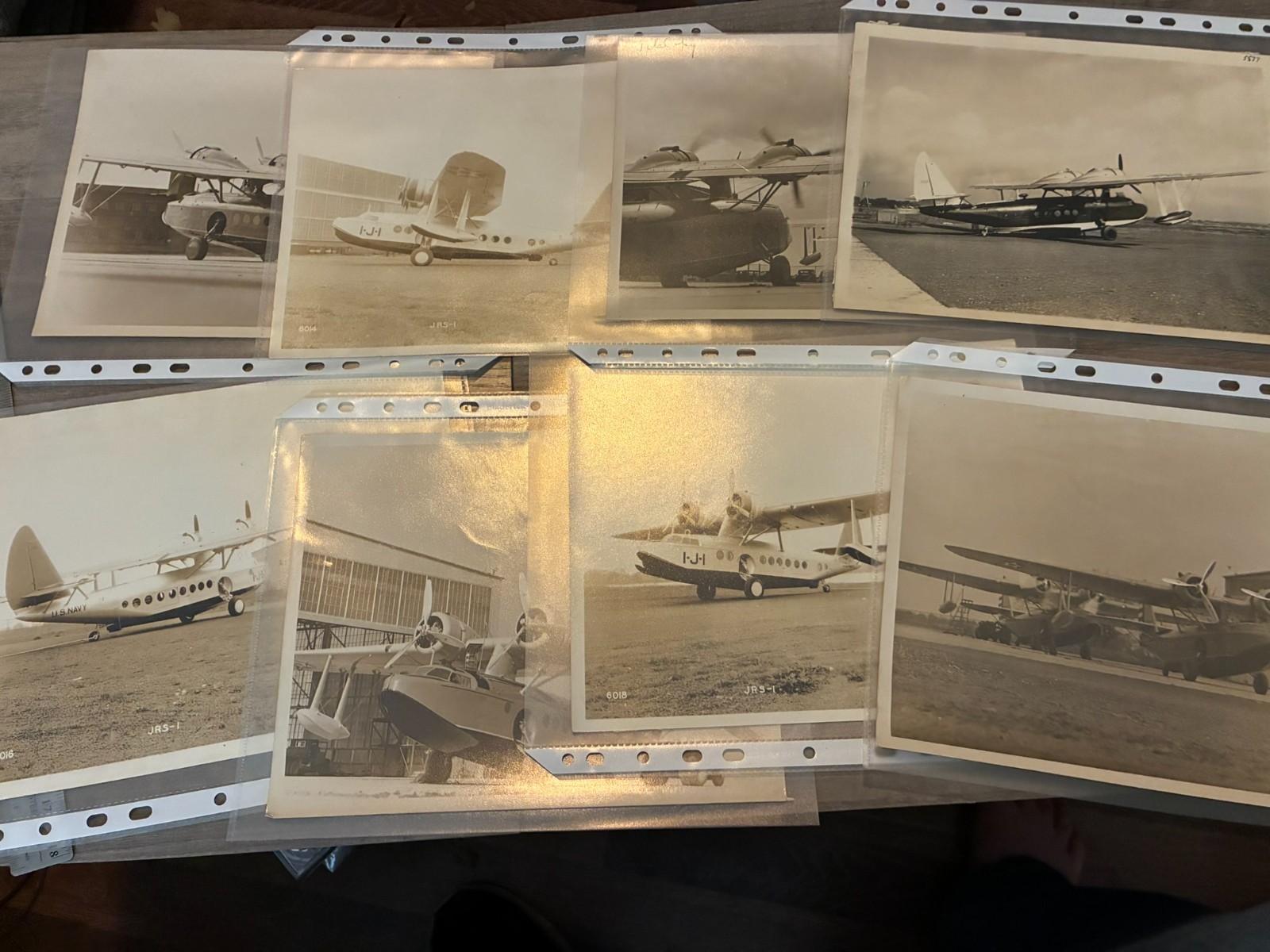 Vintage 1930s Large Military Navy Seaplane Photo Lot