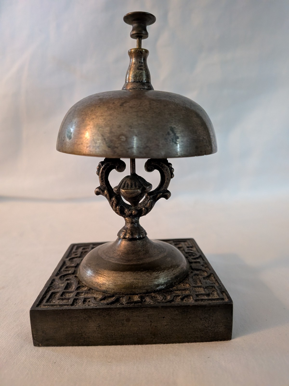 Antique 1800s Brass Concierge Front Desk Bell