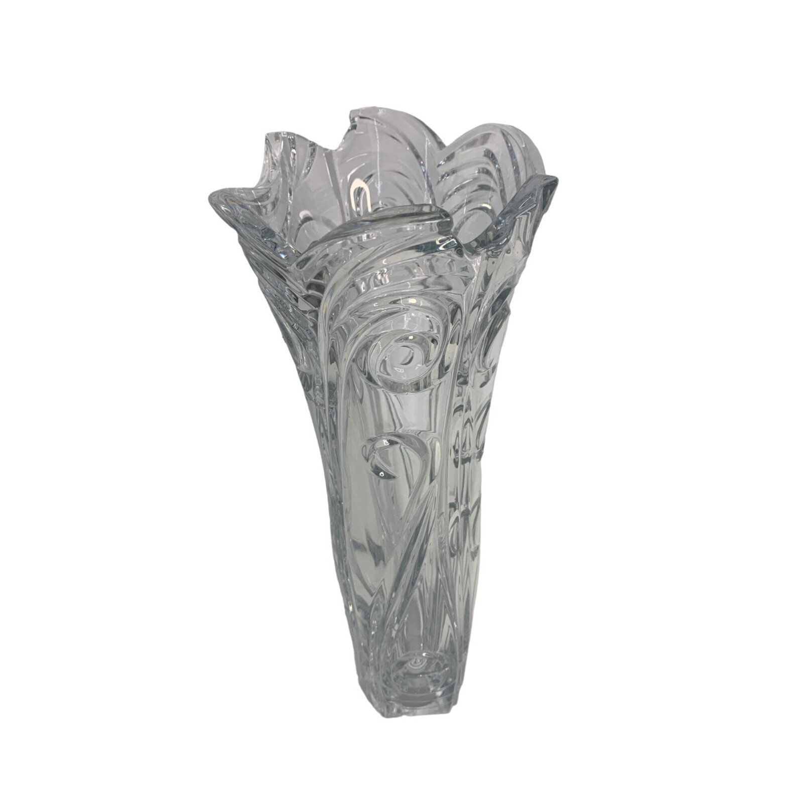 Czech Republic XL full lead crystal vase vintage 6037 14\
