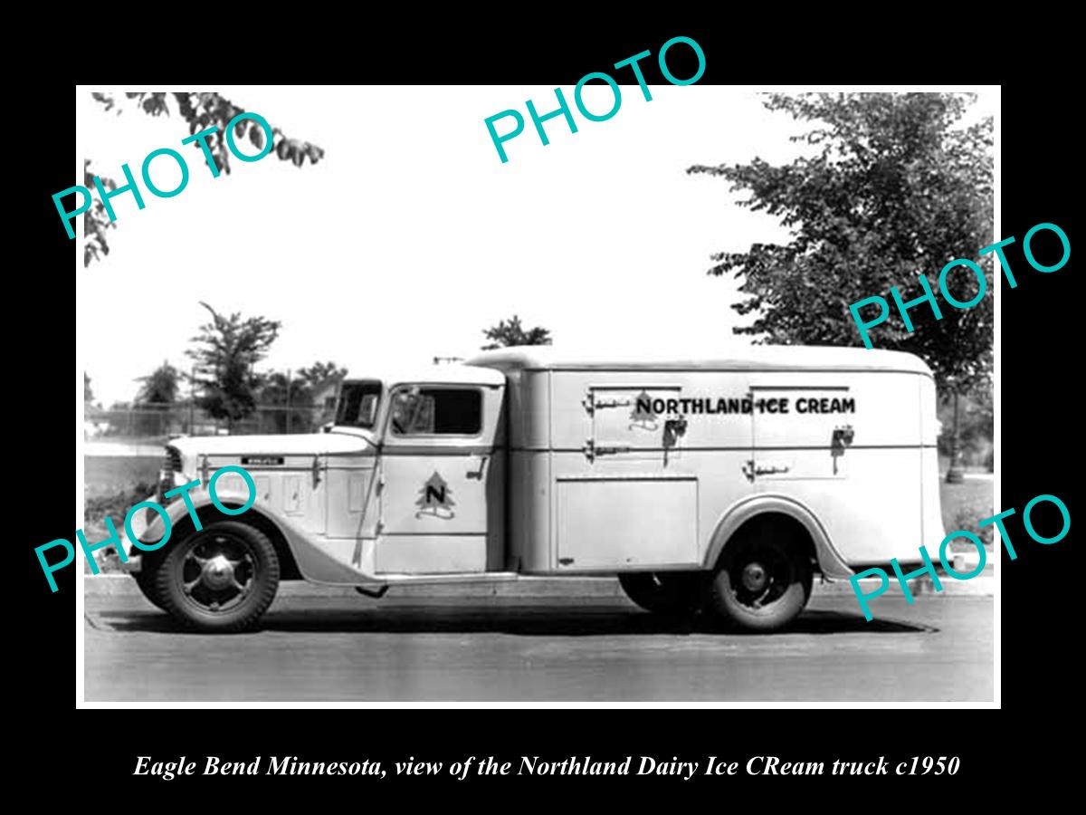 Eagle Bend Minnesota The Northland Ice Cream Truck c1950 Old Historic Photo