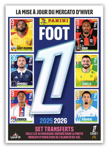 Rookie Set Transfers Foot 2026 panini league 1 sticker card