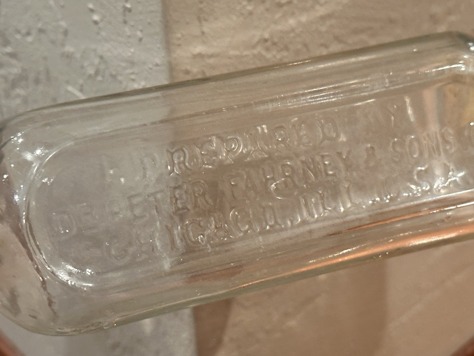 DR. PETER FAHRNEY RELIABLE OLD-TIME PREPARATION HOME USE MEDICINE BOTTLE CHICAGO