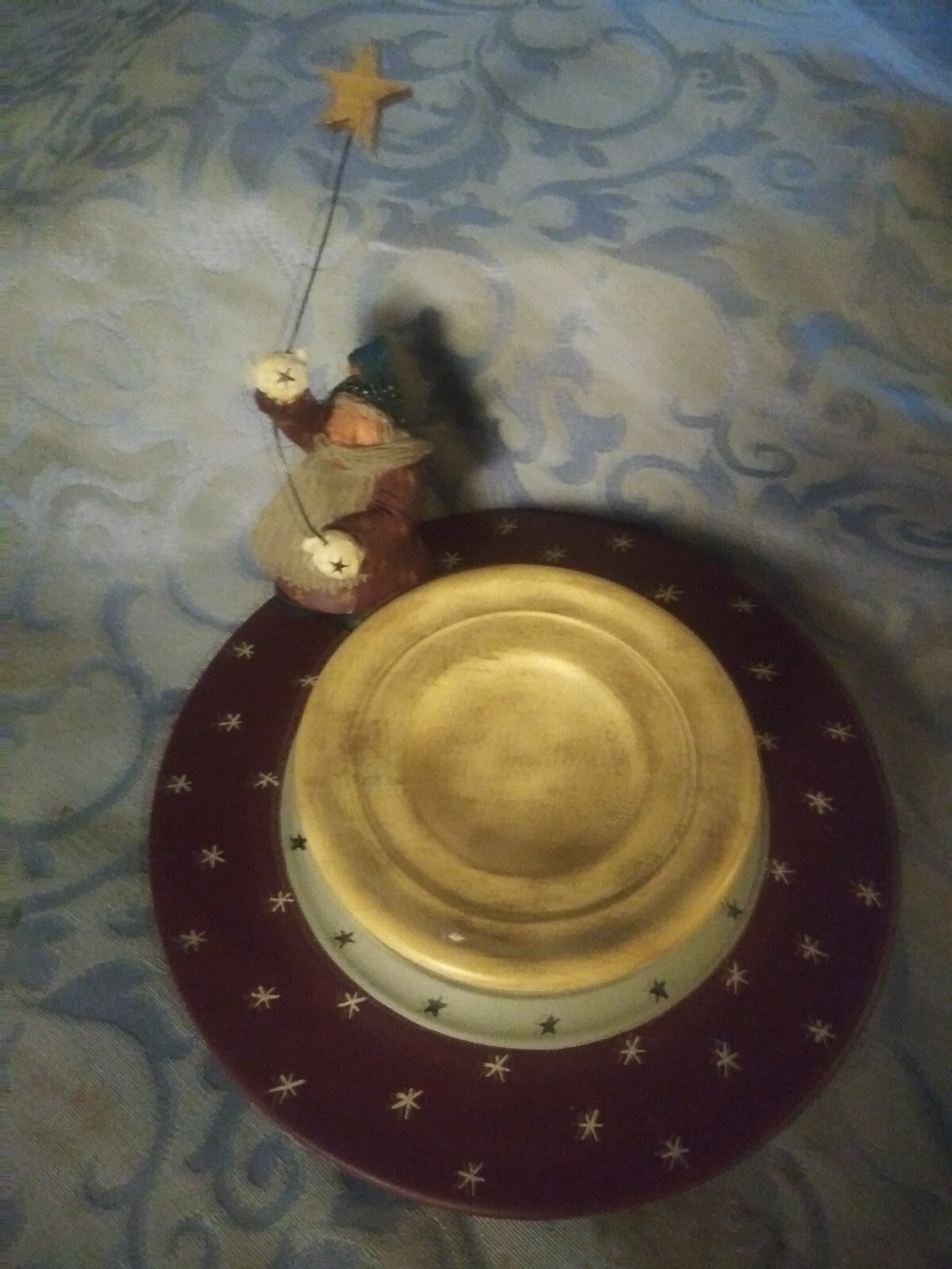 Williraye Studio WW2604 Santa on Ledge Candle Holder 1998 Retired NEW ORIG BOX Williraye Studio WW2604 Santa on Ledge Candle Holder 1998 Retired NEW ORIG BOX