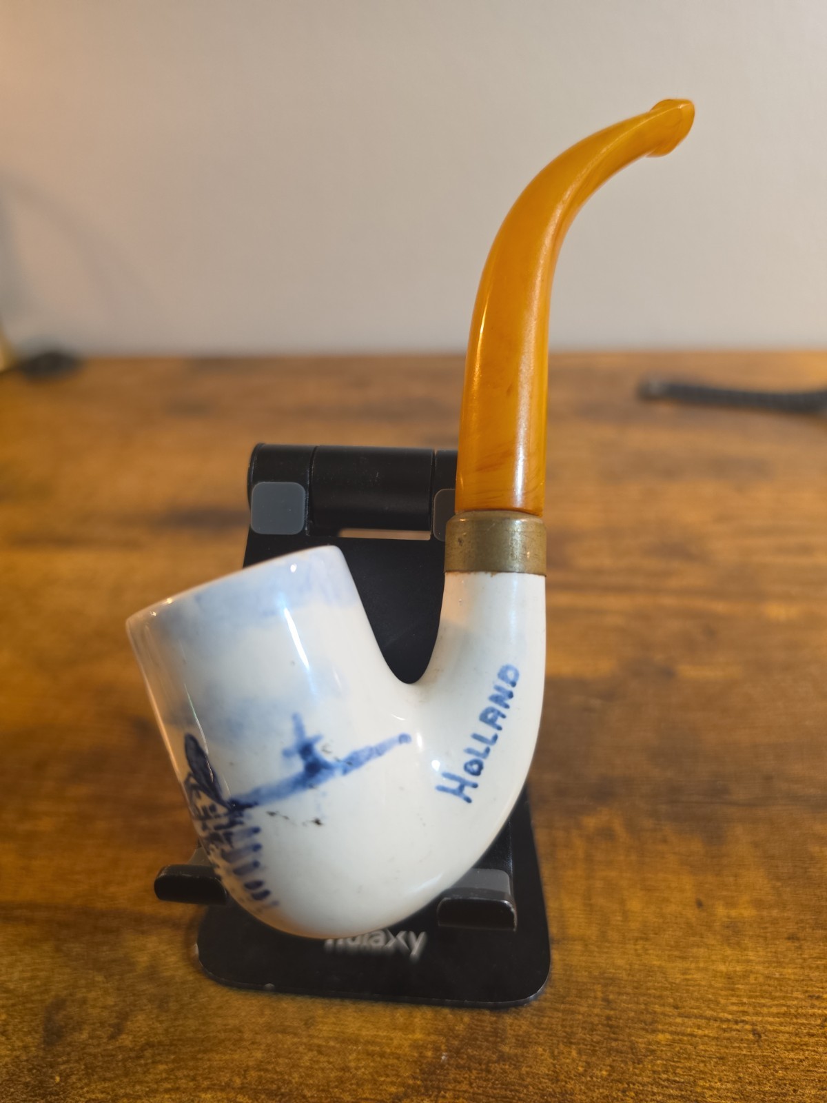 Vintage Pipe Ceramic Goedewaagen Made in Holland Windmill Village