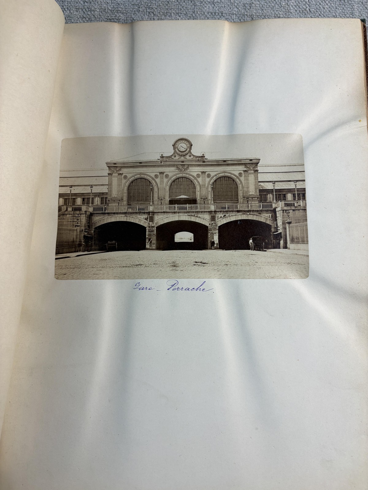 Vintage Vues De Lyon Photograph Album 10x12in Sepia Albumen City Views France