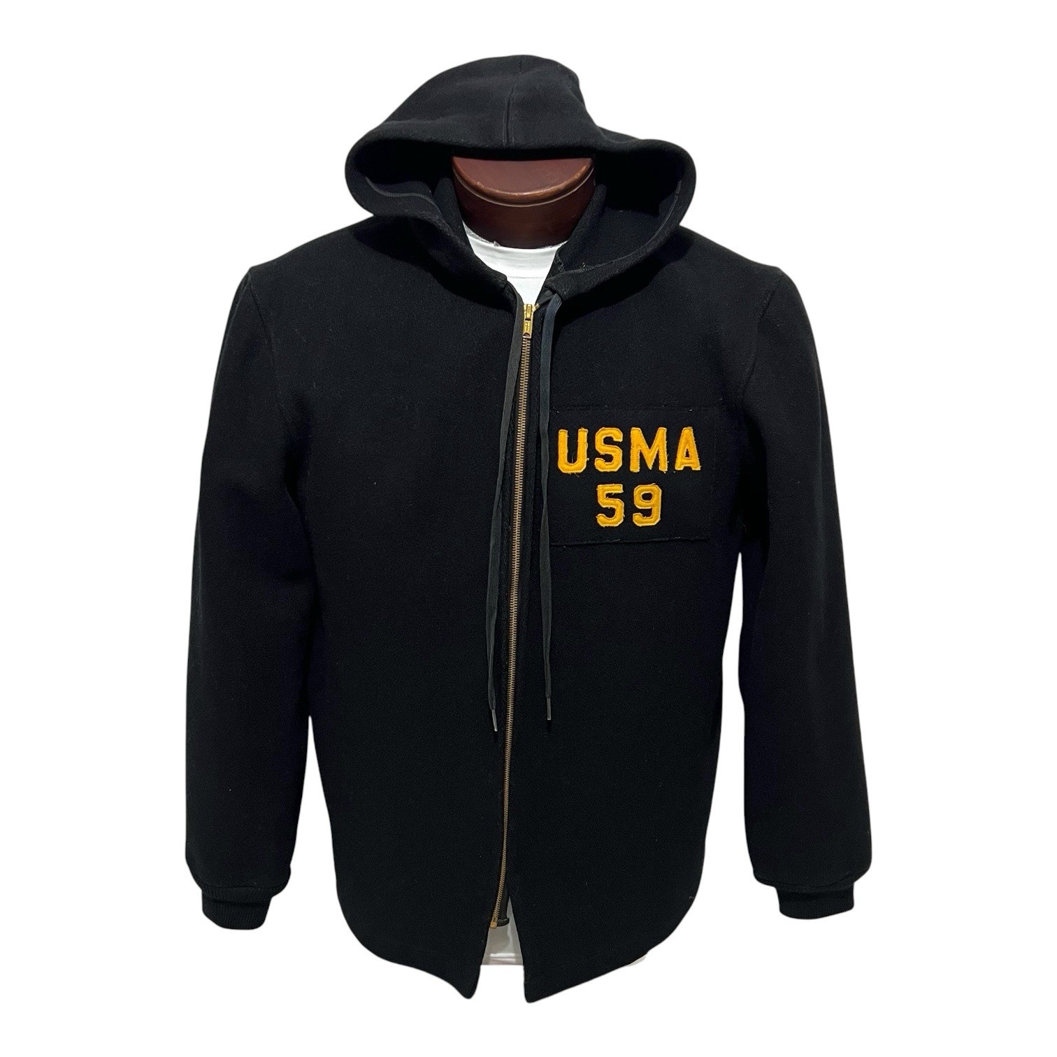 Vtg USMA 1959 West Point Cadet Store Hooded Melton Wool Jacket Parka Named