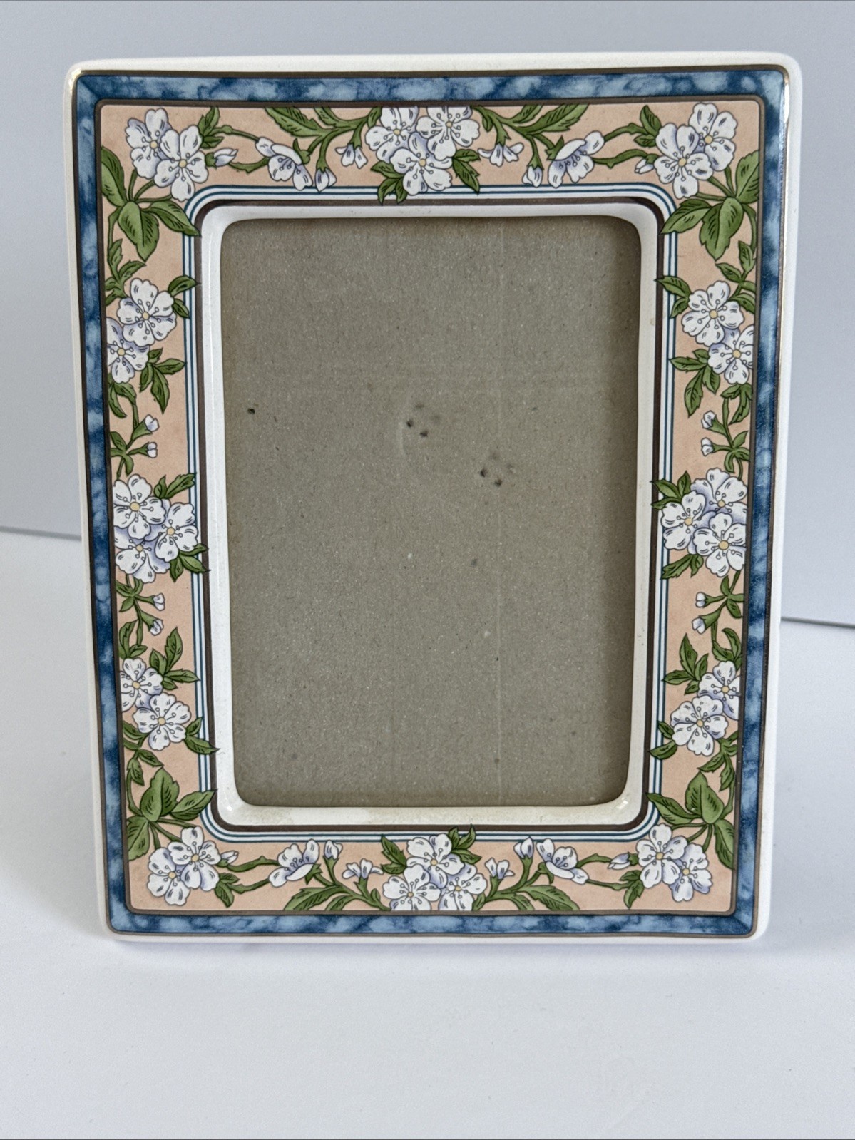 Vintage Terragrafics Ceramic Picture Frame Floral Flower Cottagecore 90's Decor