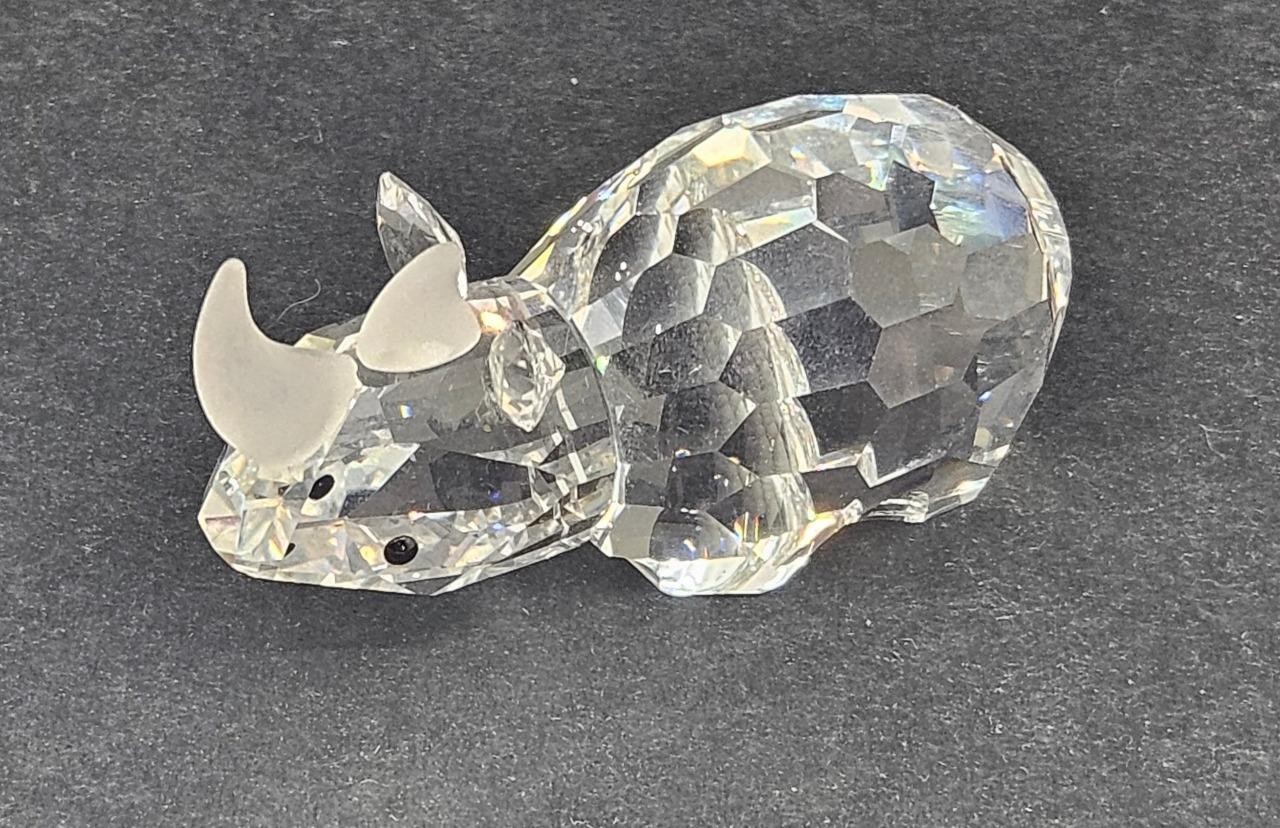 Vtg 1992 Swarovski Crystal Rhinoceros Rhino Figurine 7622 NR 60 No Box 2.5