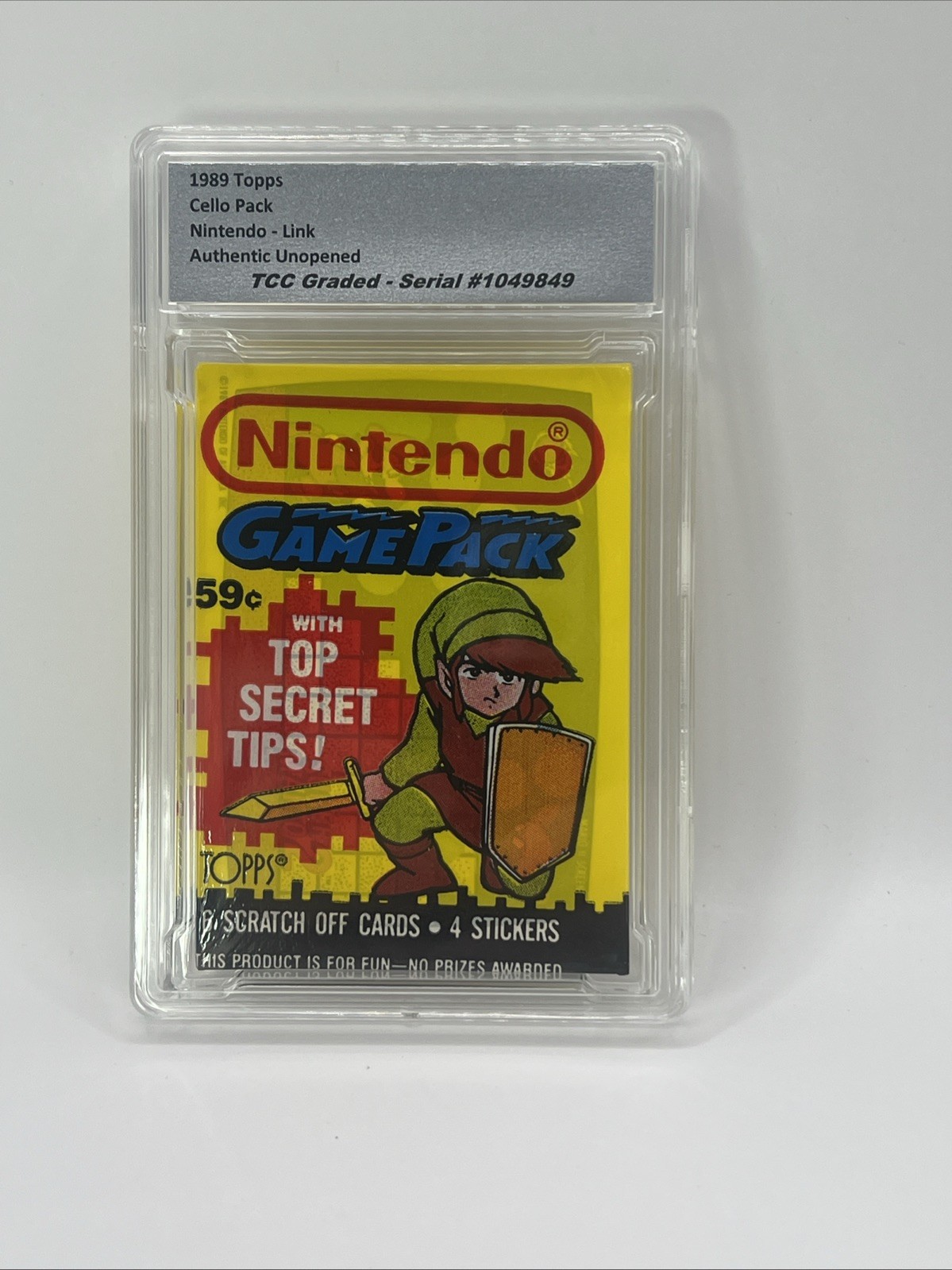 1989 Topps Nintendo Link Cello Pack Authentic Unopened Encapsulated
