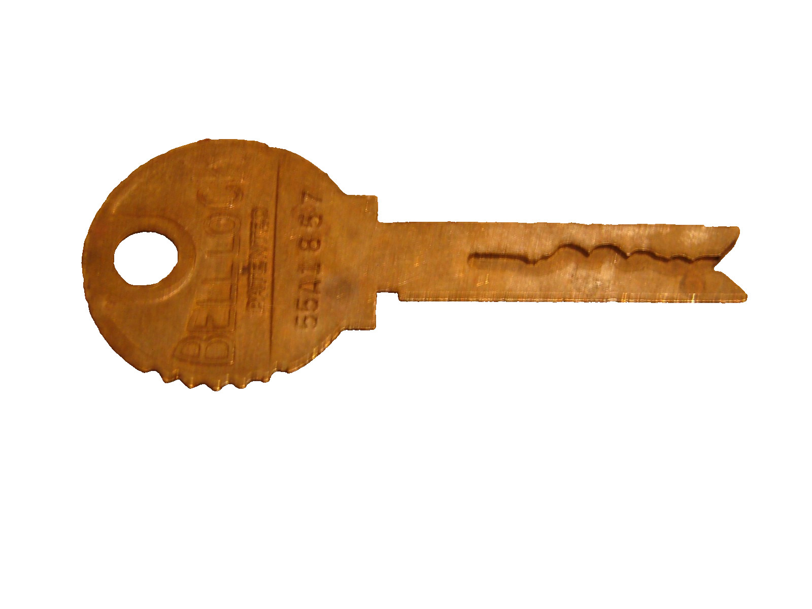 Vintage Bellock Key 55A1857 Locksmith Coin Slot Machine Key? Aurora Illinois