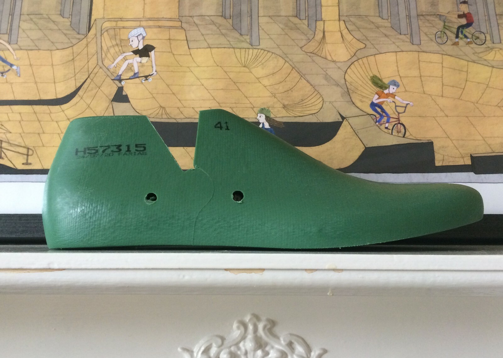 Shoe last plastic for shoemaking Adidas Stan smith shape.
