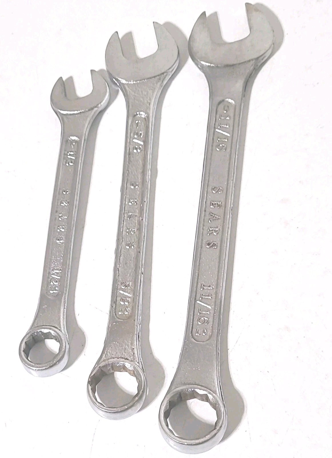 Vintage 3-pc SEARS WRENCH SET 12-point 1/2\