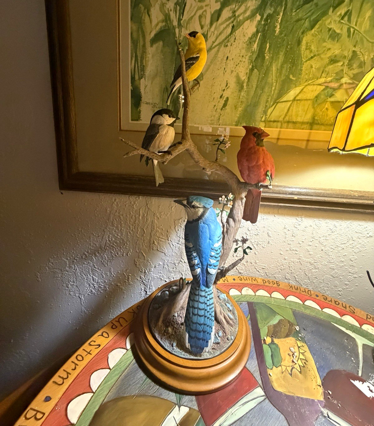 Danbury Mint Songbirds of Spring Hand Painted Resin Bird Figurine 1990s