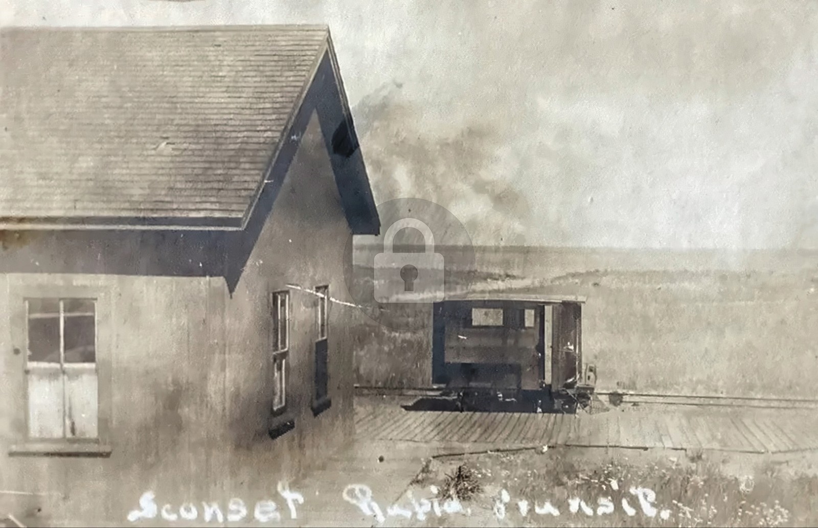 Nantucket Bug Sconset Rapid Transit Train Railroad Station #1 RPPC Postcard COPY