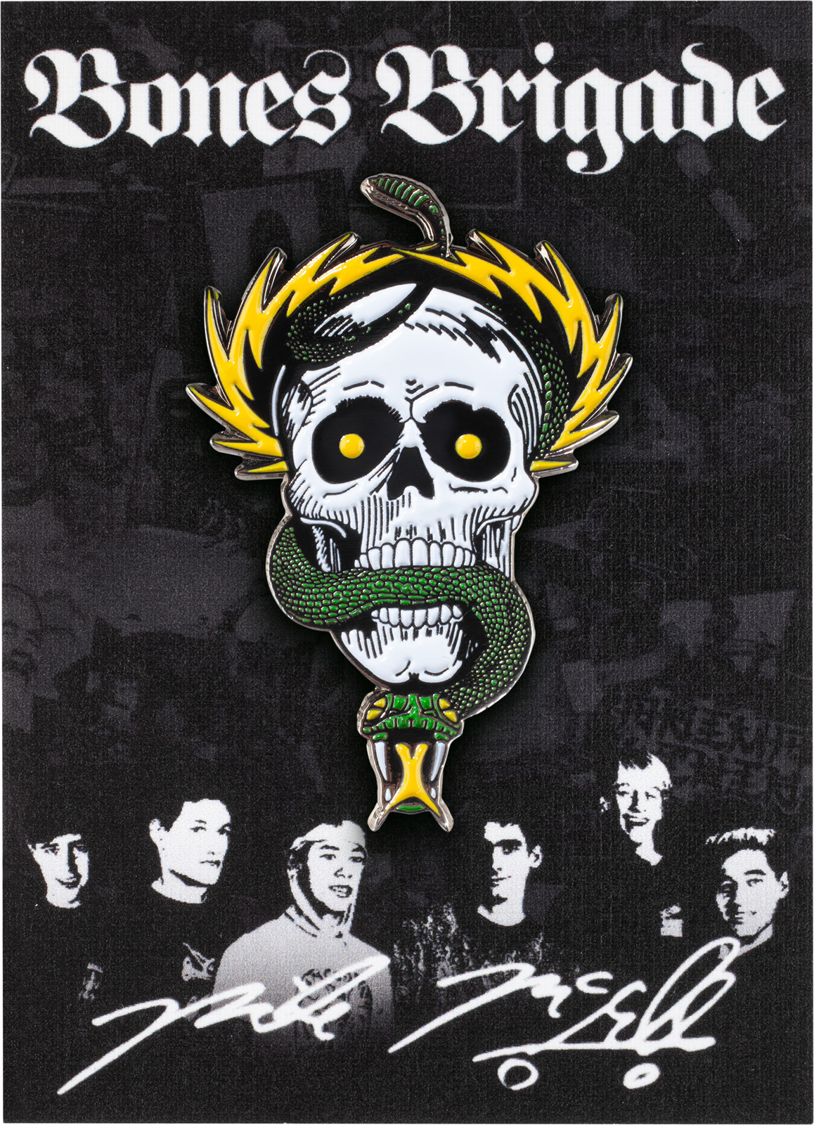 Powell Peralta BONES BRIGADE Mike McGill SKULL AND SNAKE Skateboard LAPEL PIN Powell Peralta BONES BRIGADE Mike McGill SKULL AND SNAKE Skateboard LAPEL PIN