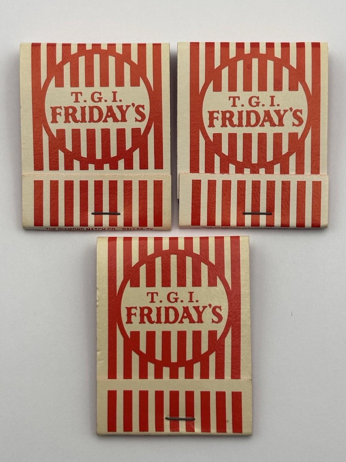 VTG T.G.I. Friday’s Full Matchbook Restaurant Unstruck Lot of 3 Books