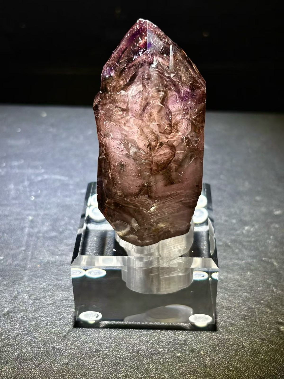 144g Rare TOP Natural Super Seven skeleton Raw stone Crystal Specimen Decor